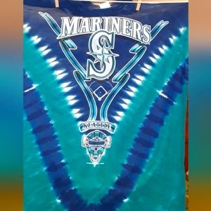 Seattle Mariners Baseball tie dye w/print t-shirt,vintage but NEW,NOT PREOWNED
